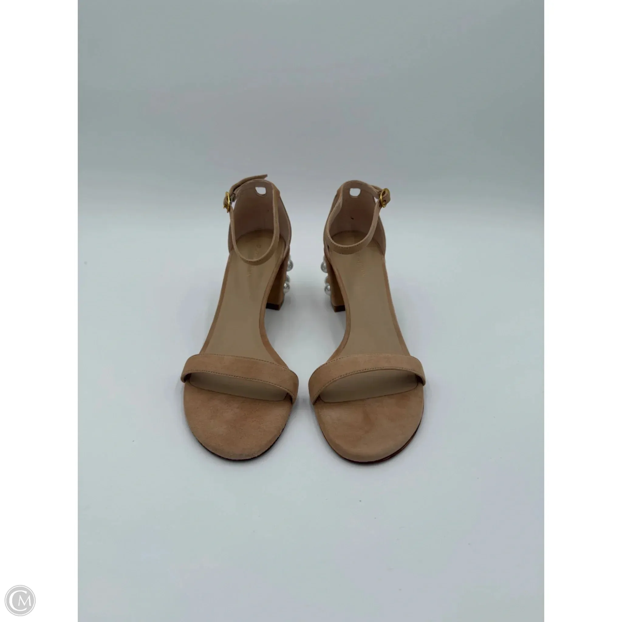 Skin Fresh Future Walk Sandals Designer By Stuart Weitzman In Tan, Size: 9.5
