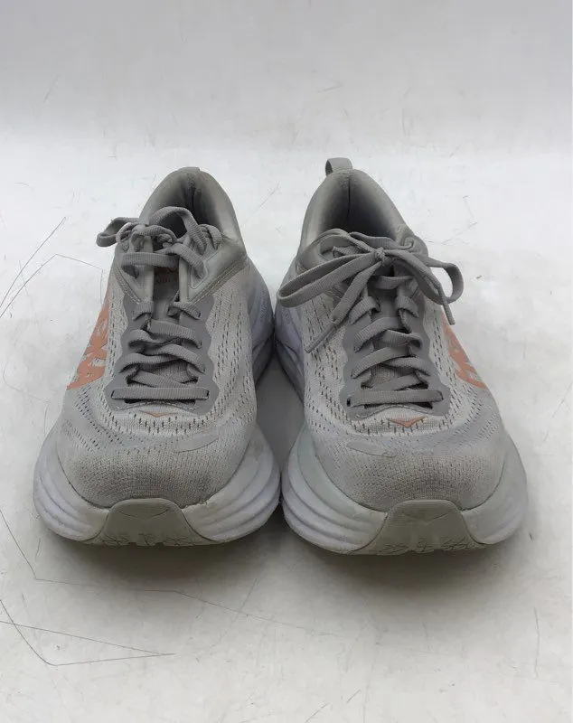 Hoka One One Women's Bondi 8 Gray Running Athletic Shoes - Size 7.5B