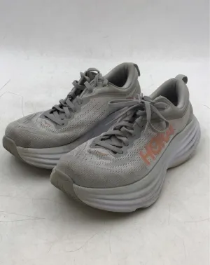 Hoka One One Women's Bondi 8 Gray Running Athletic Shoes - Size 7.5B