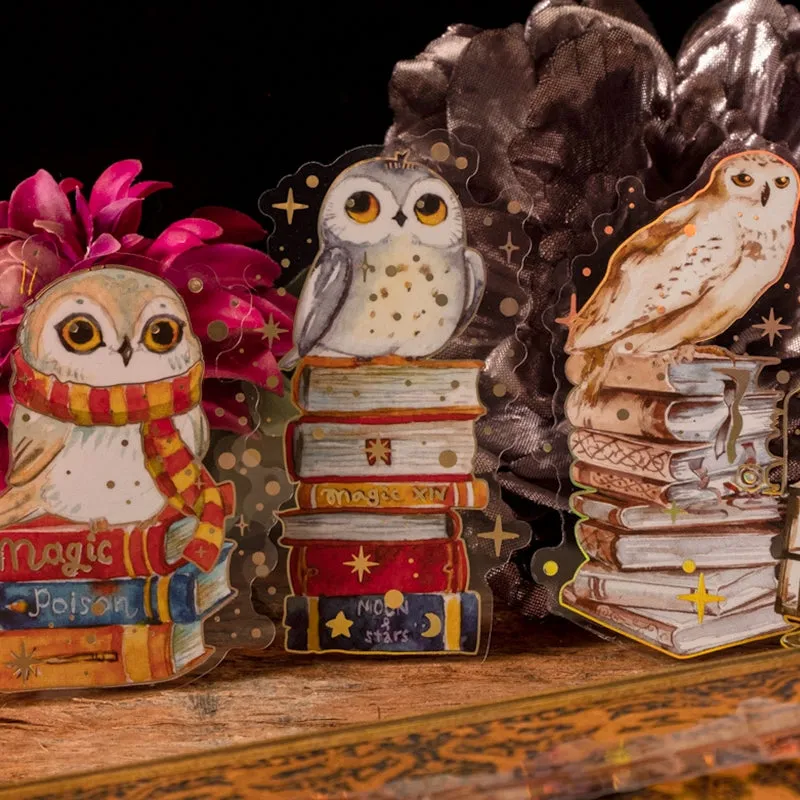 HP Wizard Magic Clear Transparent Stickers - Potion Making, Book, Owl, Hat, Potion, Flying Broomstick