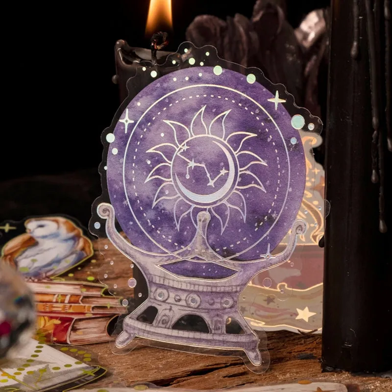 HP Wizard Magic Clear Transparent Stickers - Potion Making, Book, Owl, Hat, Potion, Flying Broomstick