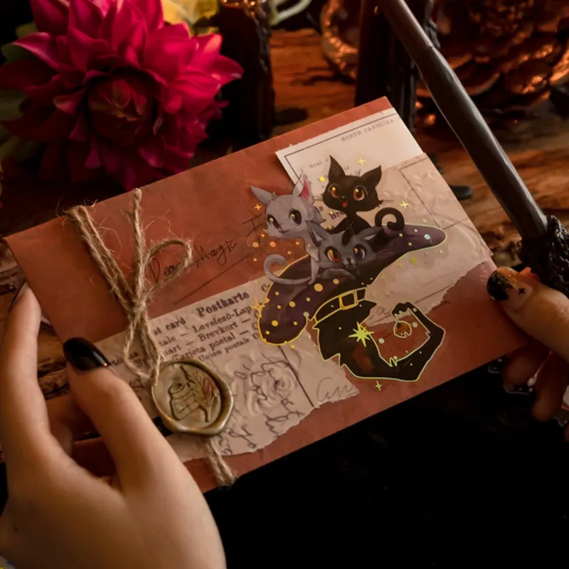 HP Wizard Magic Clear Transparent Stickers - Potion Making, Book, Owl, Hat, Potion, Flying Broomstick