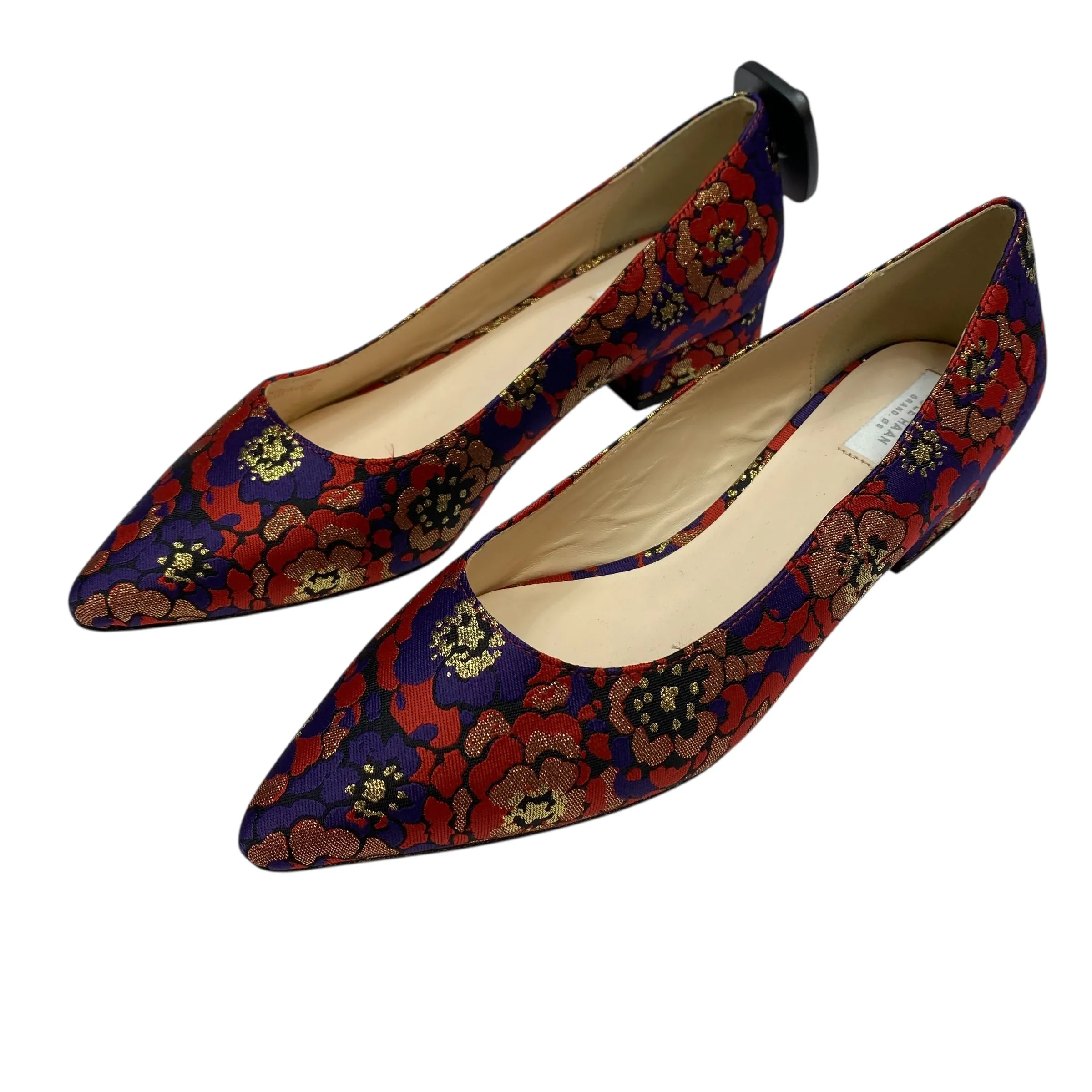 Calm Mood Microfiber Lining Shoes Designer By Cole-Haan In Purple & Red, Size:7.5