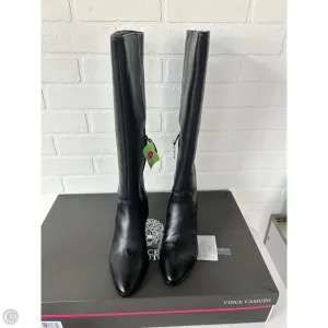 Quick Drying Snowy Path Snow Season Boots Knee Heels By Vince Camuto In Black, Size: 8.5