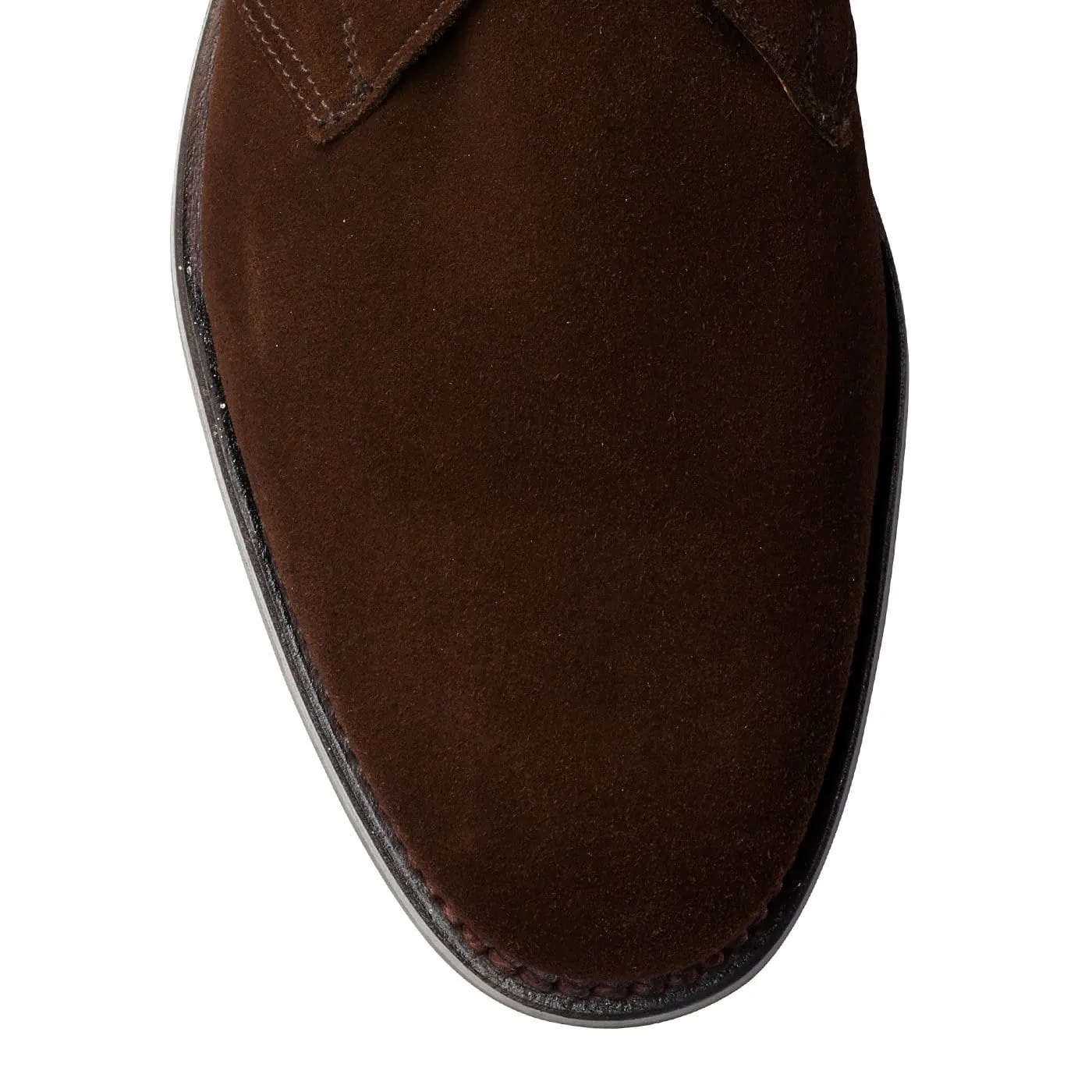 Chiltern Dark Brown Suede Protective Finish Windy Weather Brogue Detail