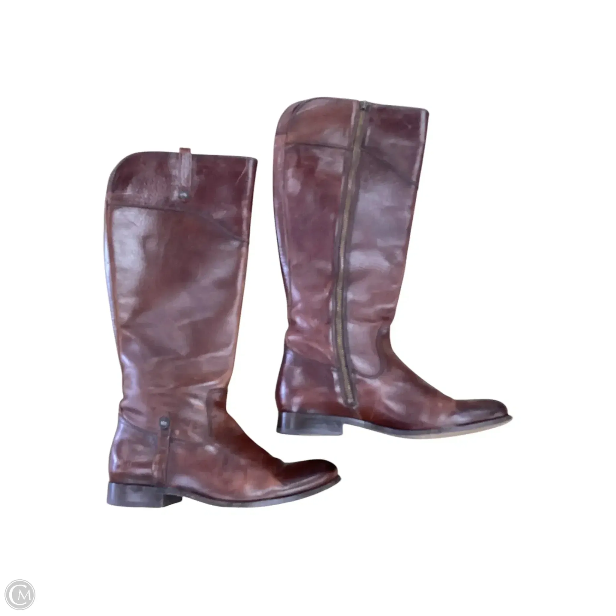 King Strong Quick Flow Boots Designer By Frye In Brown, Size: 9.5