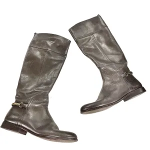 Shock Absorbing Midsole Boots Designer By Tory Burch In Brown, Size: 9.5