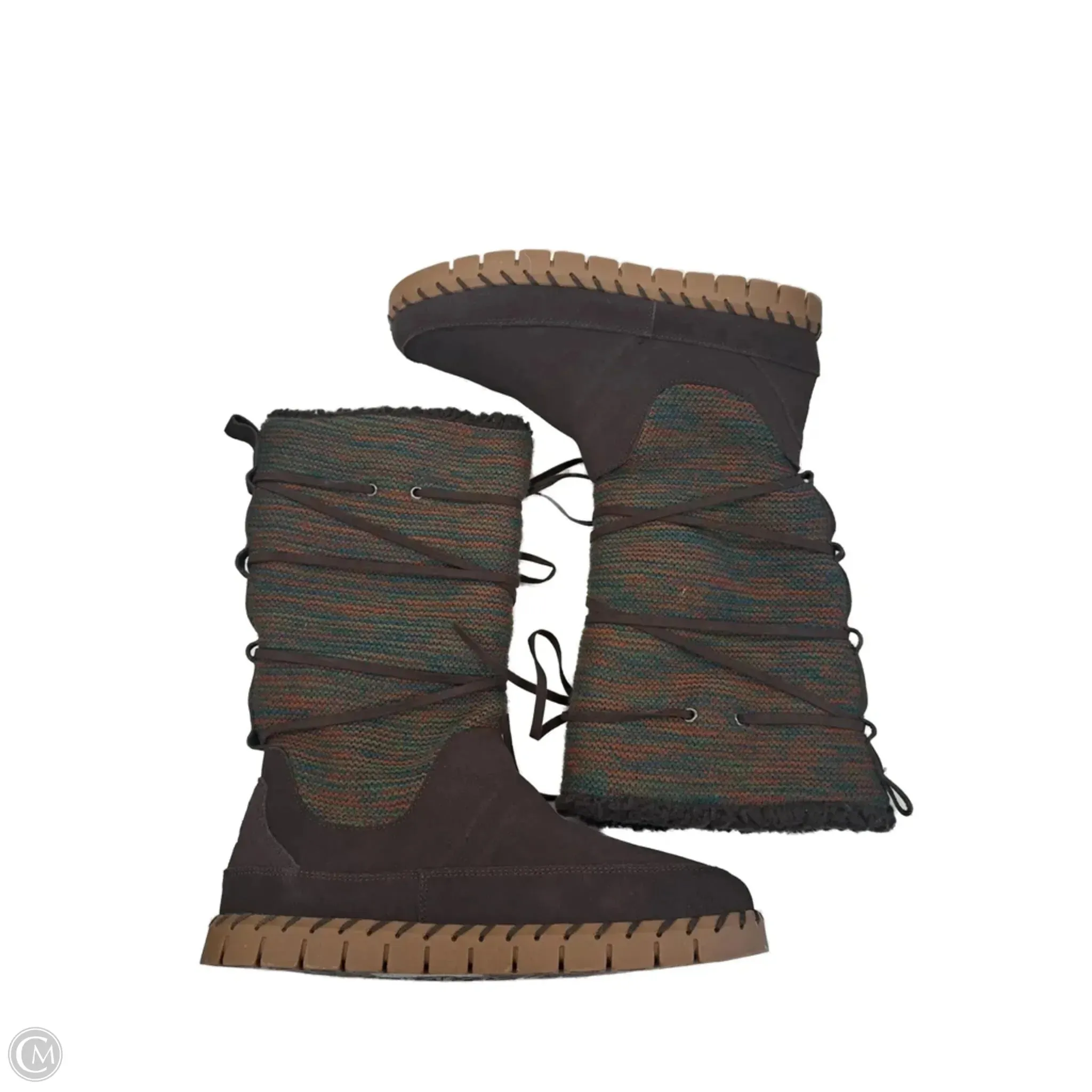 Boots Knee Flats By Muk Luks In Brown, Size: 11 Cushioned Step Urban Traveler