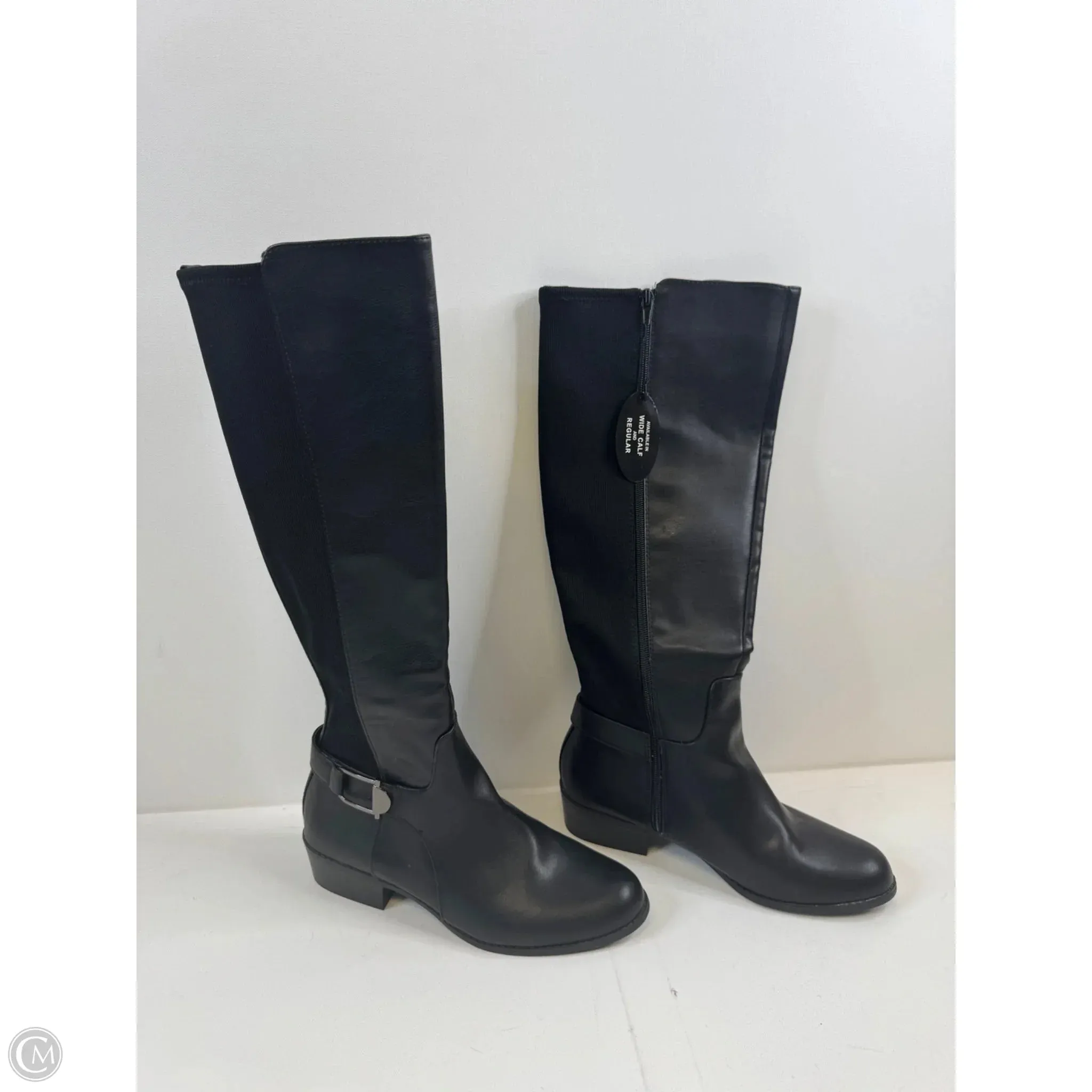 Trendy Boots Knee Flats By Alfani In Black, Size: 9