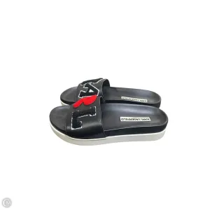Sandals Designer By Karl Lagerfeld In Black, Size: 7 All Day Comfort