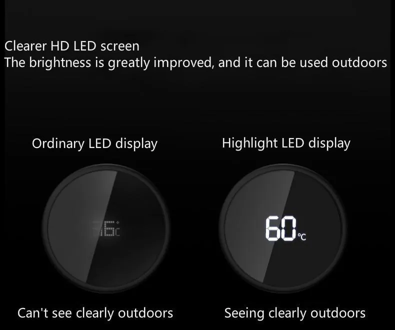 Intelligent Insulated Thermos Bottle with Temperature Display