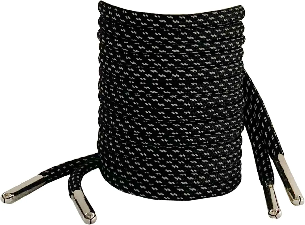 Iron head Round shoelaces Reflective for sneakers
