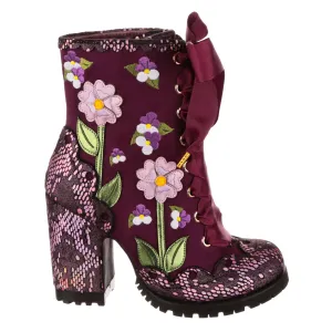 Irregular Choice Womens Vibrant Violets High Heel - Red