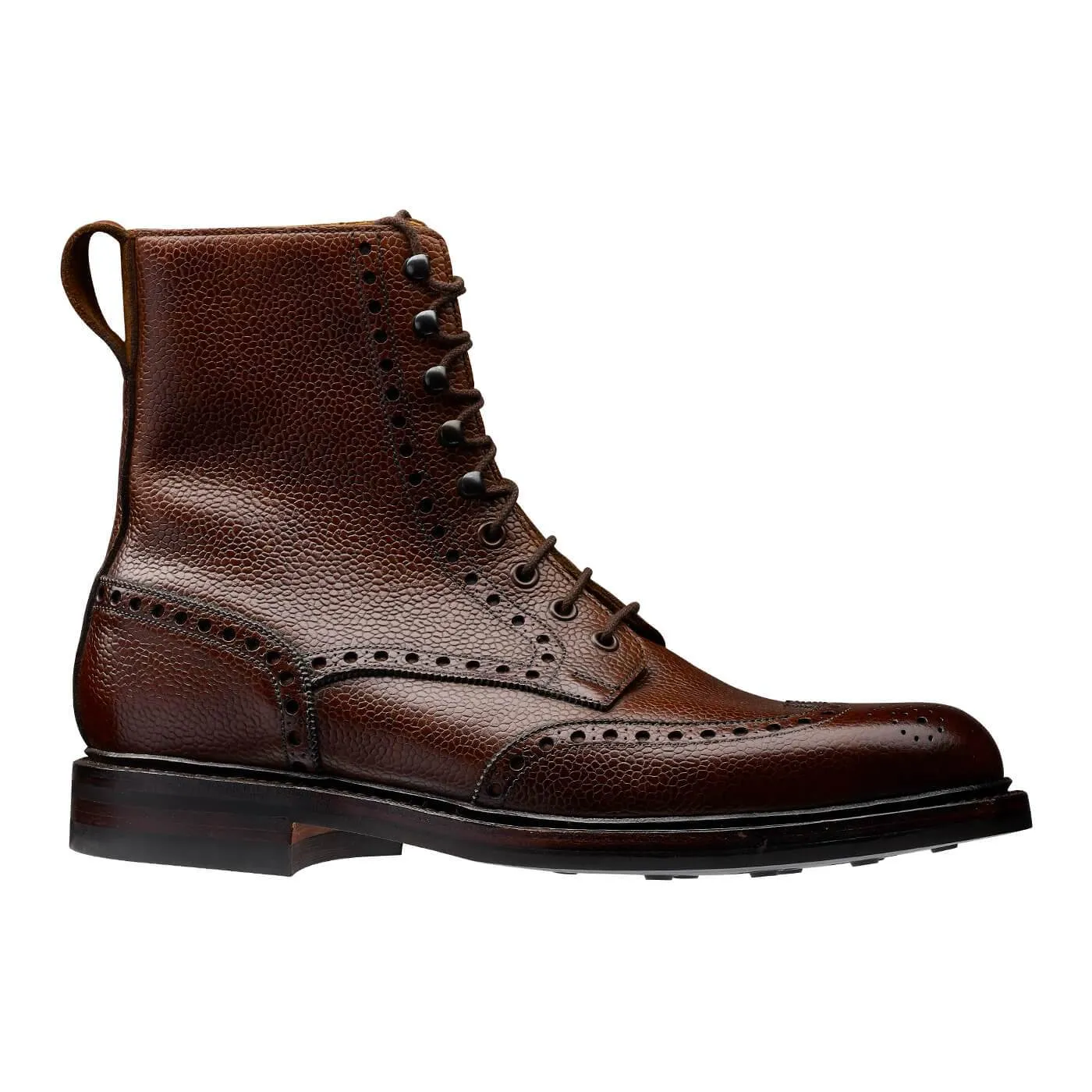 Islay Dark Brown Scotch Grain Reinforced Form Mountain Climber Soft Touch