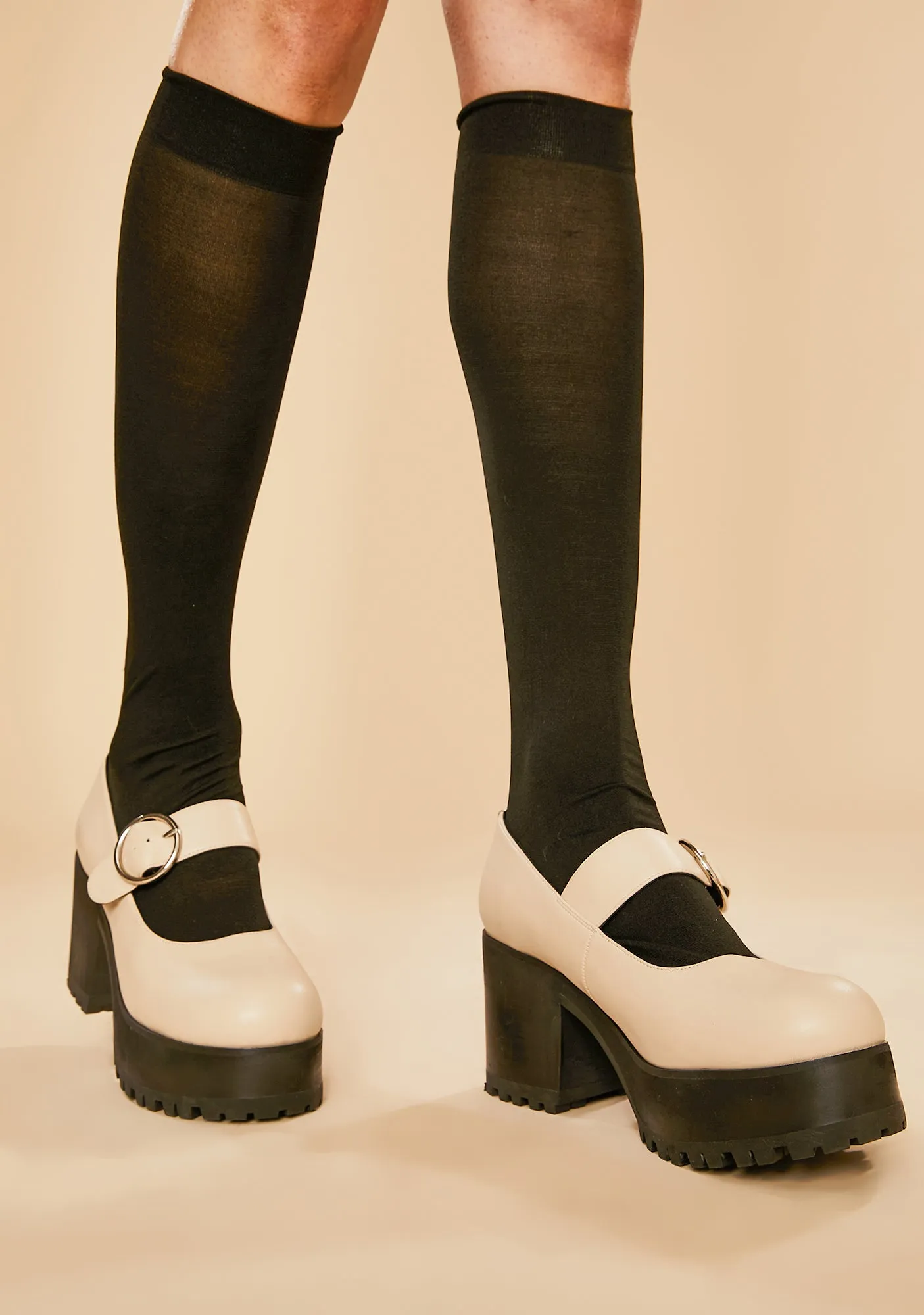 Ivory Damnation Platform Mary Janes