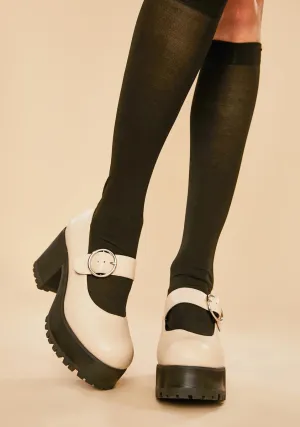Ivory Damnation Platform Mary Janes
