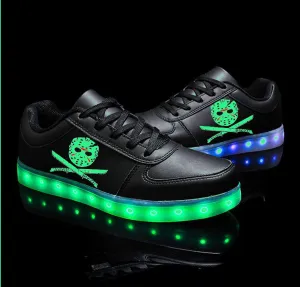 Jason Voorhees  Light Up Shoes Flashing LED Luminous Shoes  Horror Movie Low Top Unisex Shoes