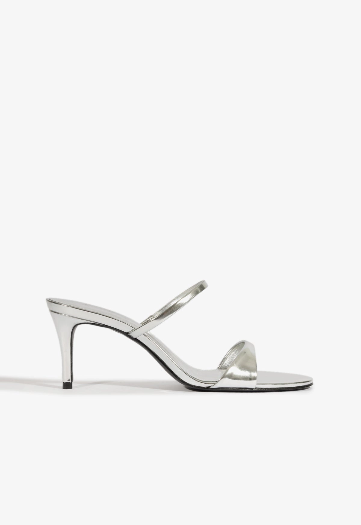 Jessica Mid Mule Metallic Sandal Recyclable Packaging