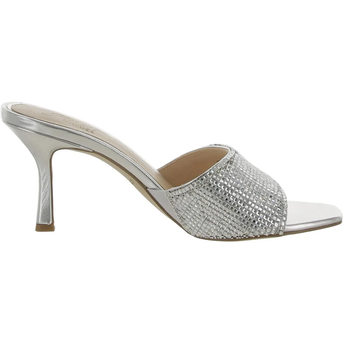 Jewel Badgley Mischka Womens Allison Embellished Slip-On Slide Sandals
