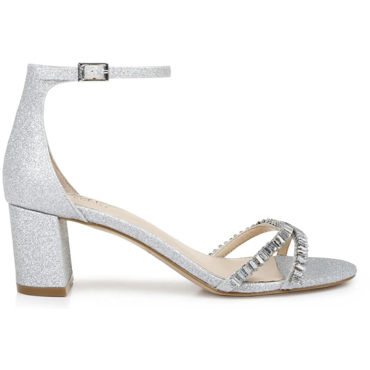 Jewel Badgley Mischka Womens Joanne Embellished Ankle Strap