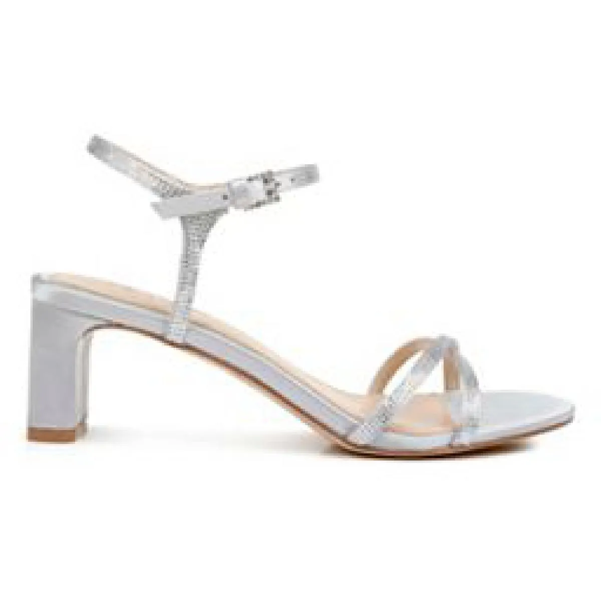 Jewel Badgley Mischka Womens Omari II Satin Ankle Strap Heels