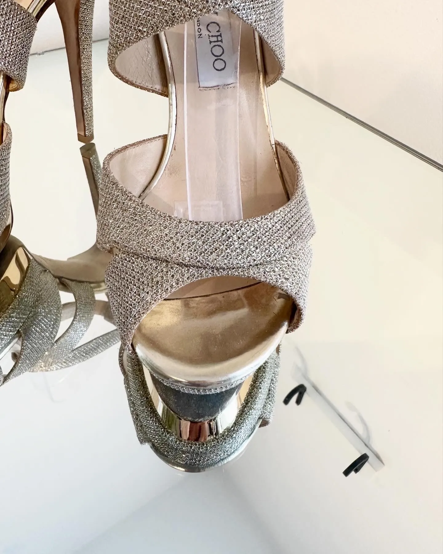 JIMMY CHOO Glitter Platform High-Heels