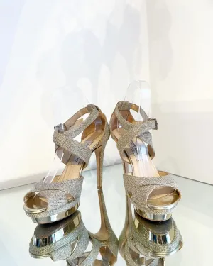 JIMMY CHOO Glitter Platform High-Heels