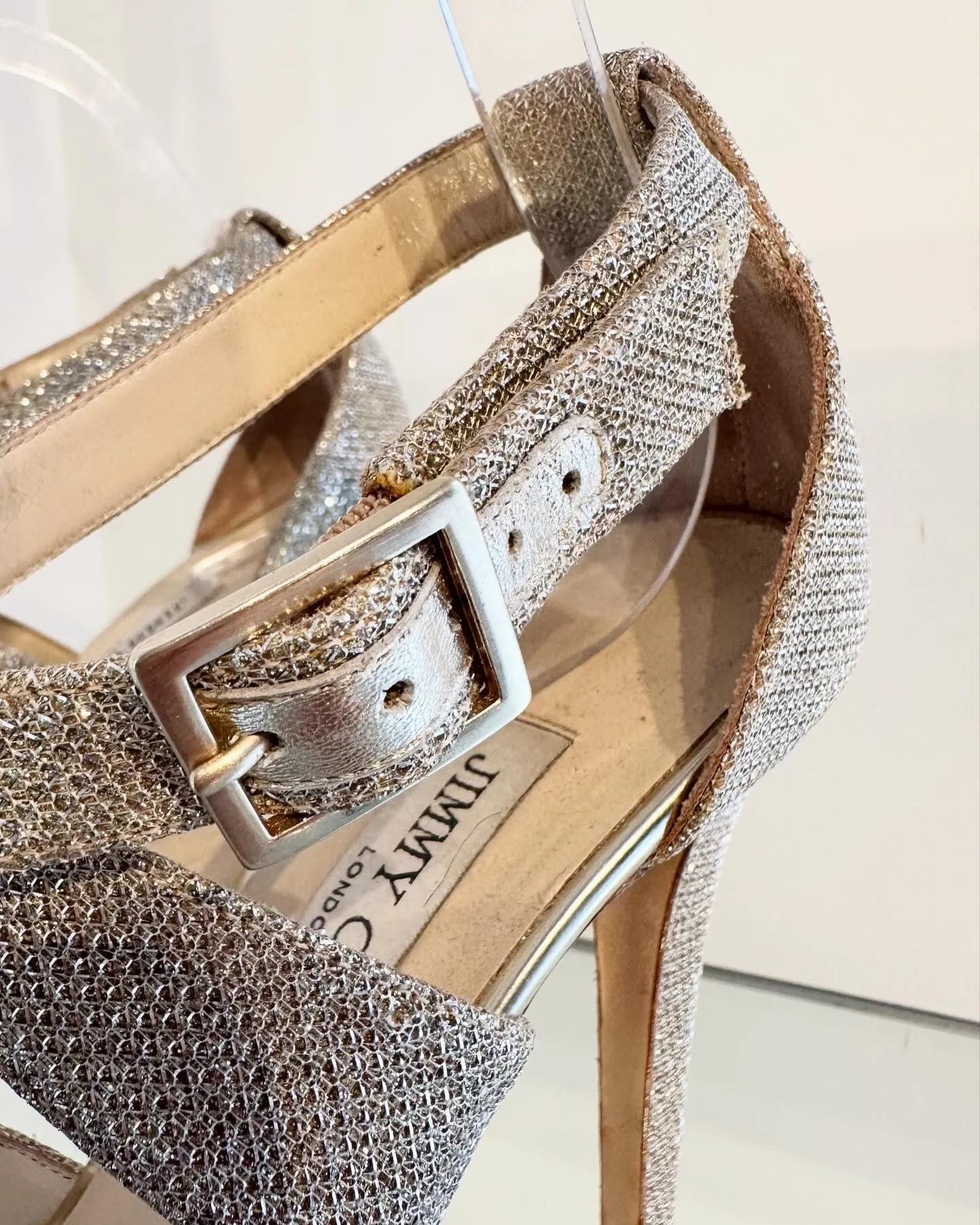 JIMMY CHOO Glitter Platform High-Heels