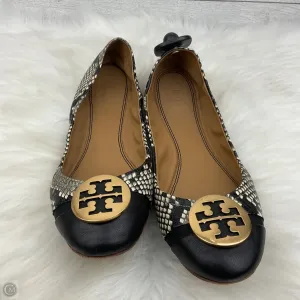 Comfort collar Stitch Free Construction Shoes Designer By Tory Burch In Snakeskin Print, Size: 8.5