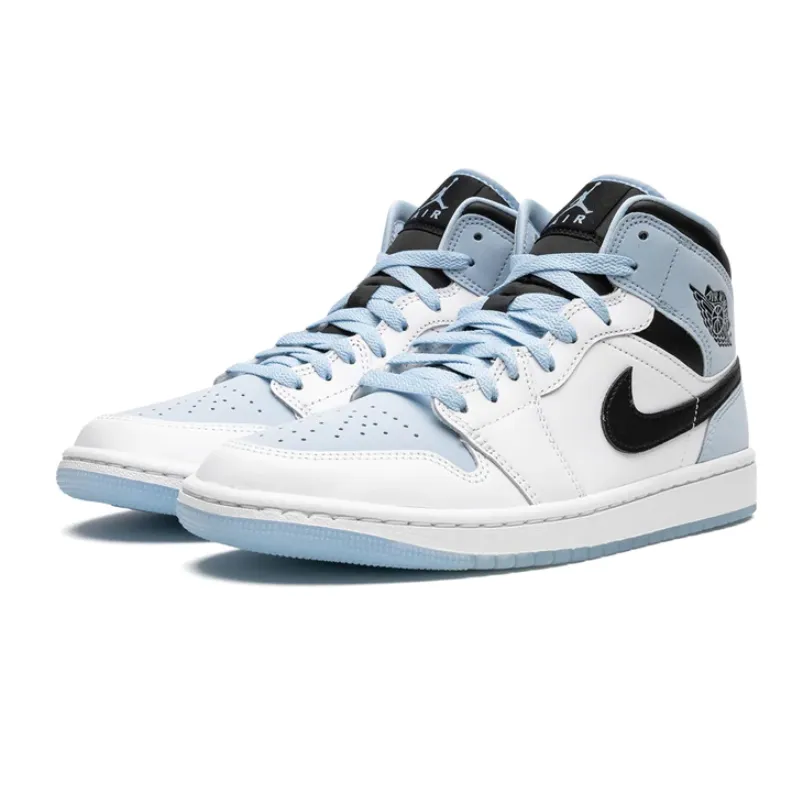 Jordan 1 Mid Ice Blue Black