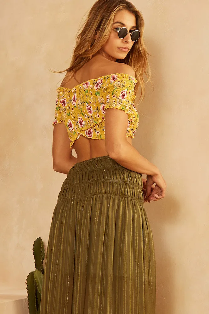 Juniper Crop Top Yellow
