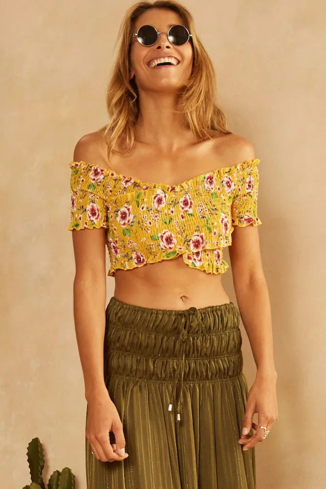 Juniper Crop Top Yellow