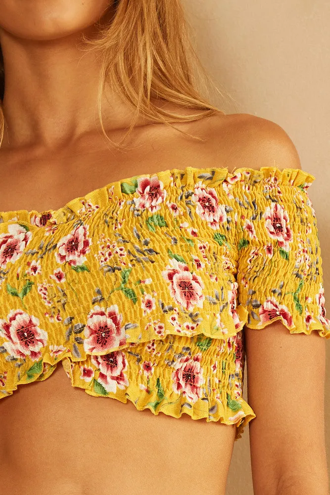 Juniper Crop Top Yellow