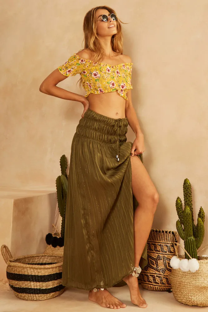 Juniper Crop Top Yellow
