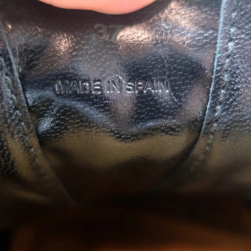 JW Anderson Felt Clog Mules Green Landscape Size 37 Backless Penny Loafers