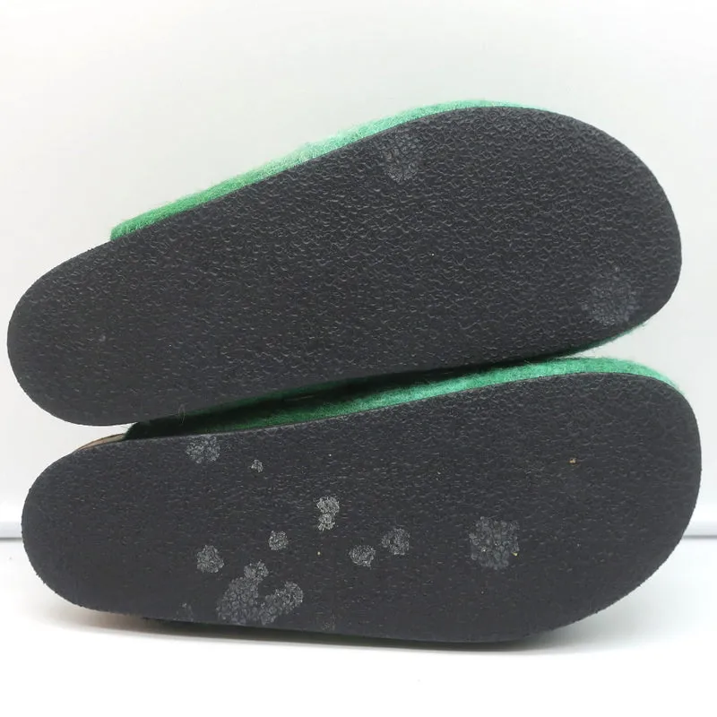 JW Anderson Felt Clog Mules Green Landscape Size 37 Backless Penny Loafers