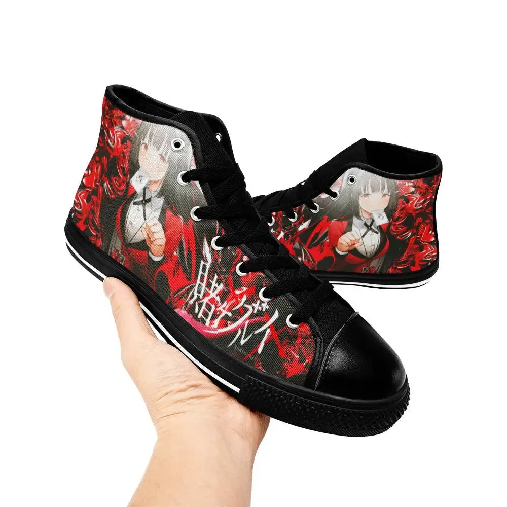 Kakegurui Compulsive Gambler Jabami Yumeko Shoes High Top Sneakers for Kids and Adults