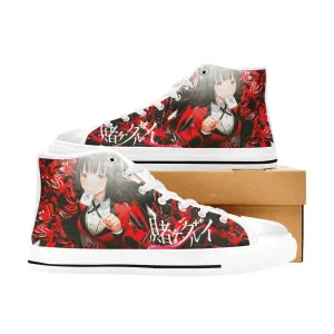 Kakegurui Compulsive Gambler Jabami Yumeko Shoes High Top Sneakers for Kids and Adults