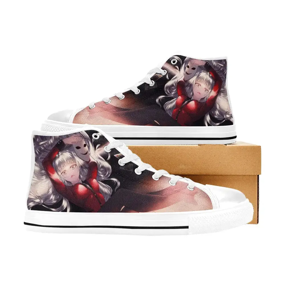 Kakegurui Compulsive Gambler Ririka Momobami Shoes High Top Sneakers for Kids and Adults