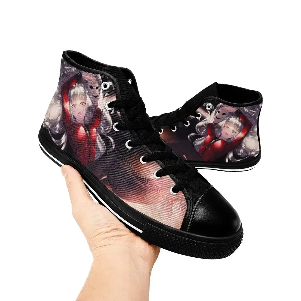 Kakegurui Compulsive Gambler Ririka Momobami Shoes High Top Sneakers for Kids and Adults