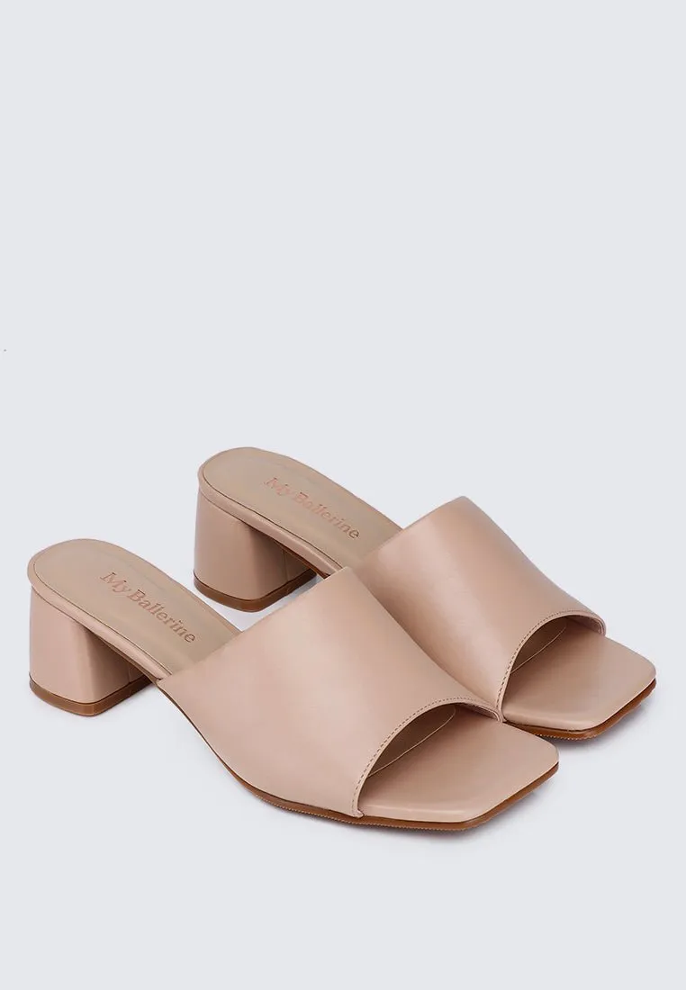 Karissa WideFit Comfy Heels In Nude