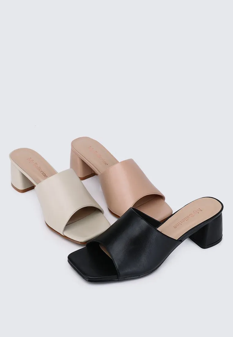 Karissa WideFit Comfy Heels In Nude