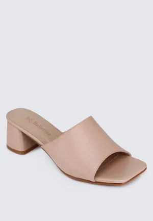 Karissa WideFit Comfy Heels In Nude