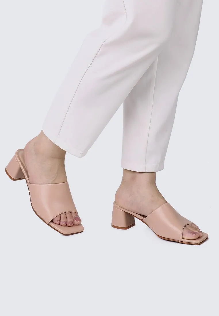 Karissa WideFit Comfy Heels In Nude