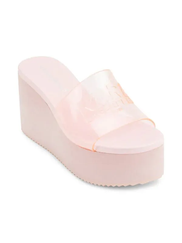 KARL LAGERFELD FENYA TRANSPARENT PLATFORM SLIDES