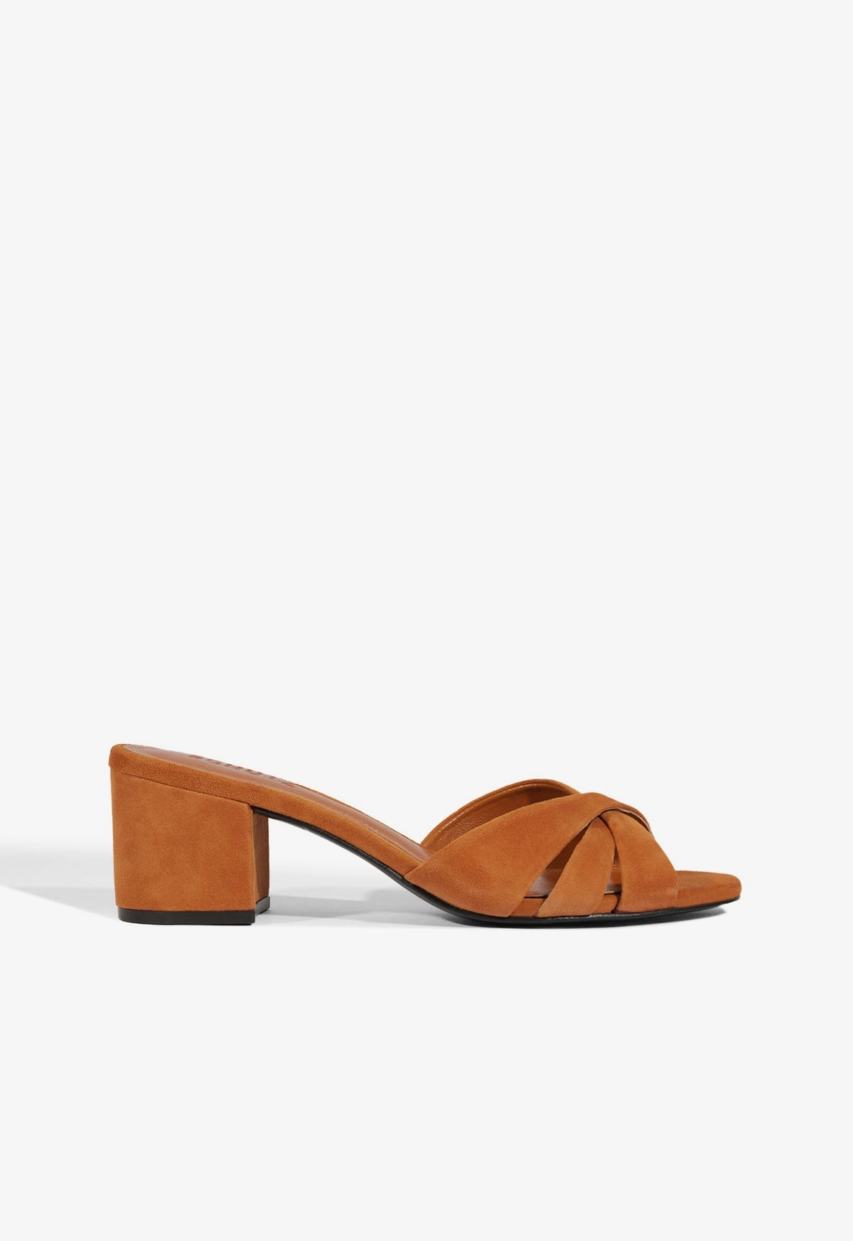 Keefa Block Mule Suede Sandal Seamless Edge Finishing