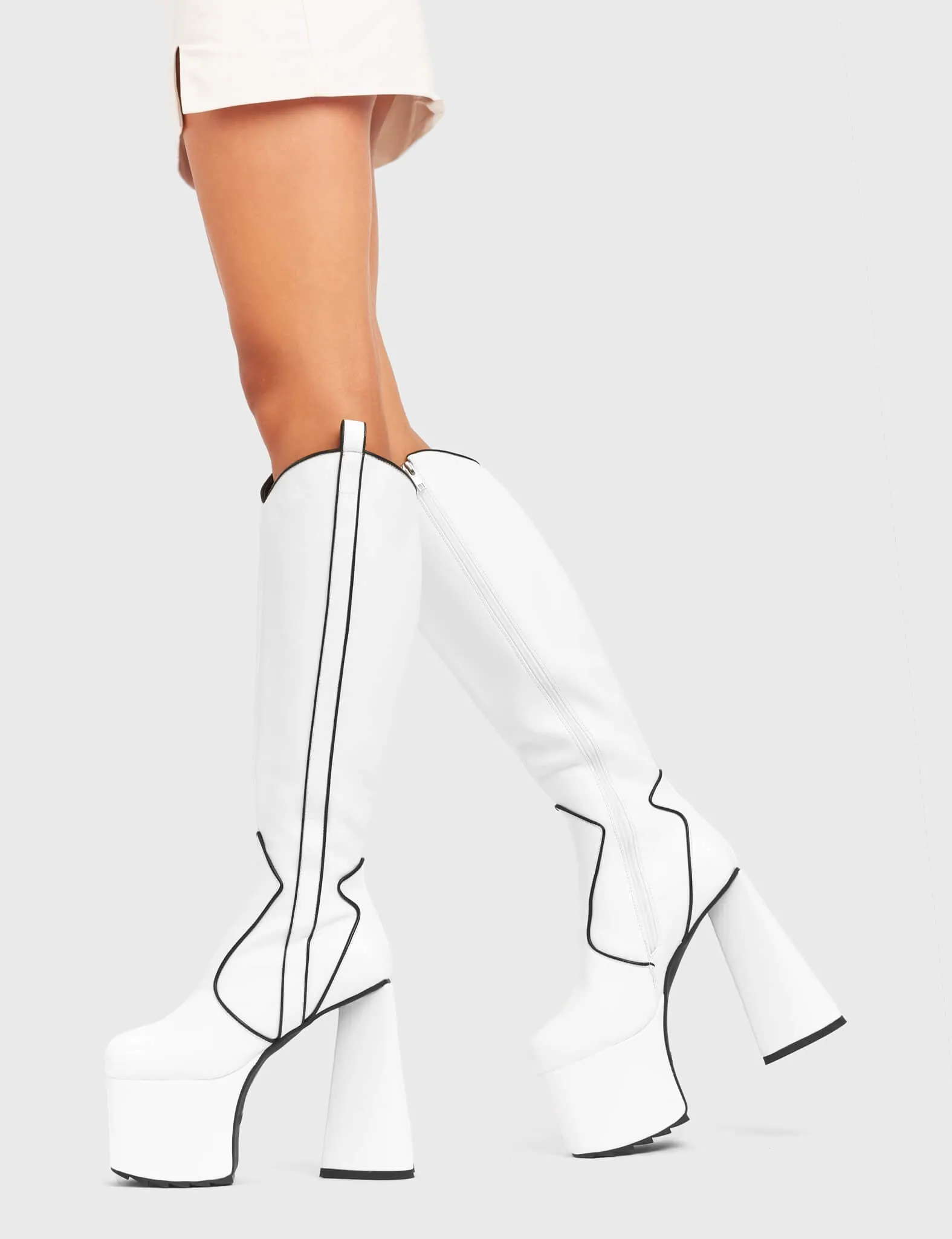 Keep It Up Platform Knee High Boots
