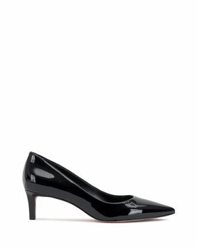 All Day Comfort Fit Pure Black Kehlia Kitten Heel Pump