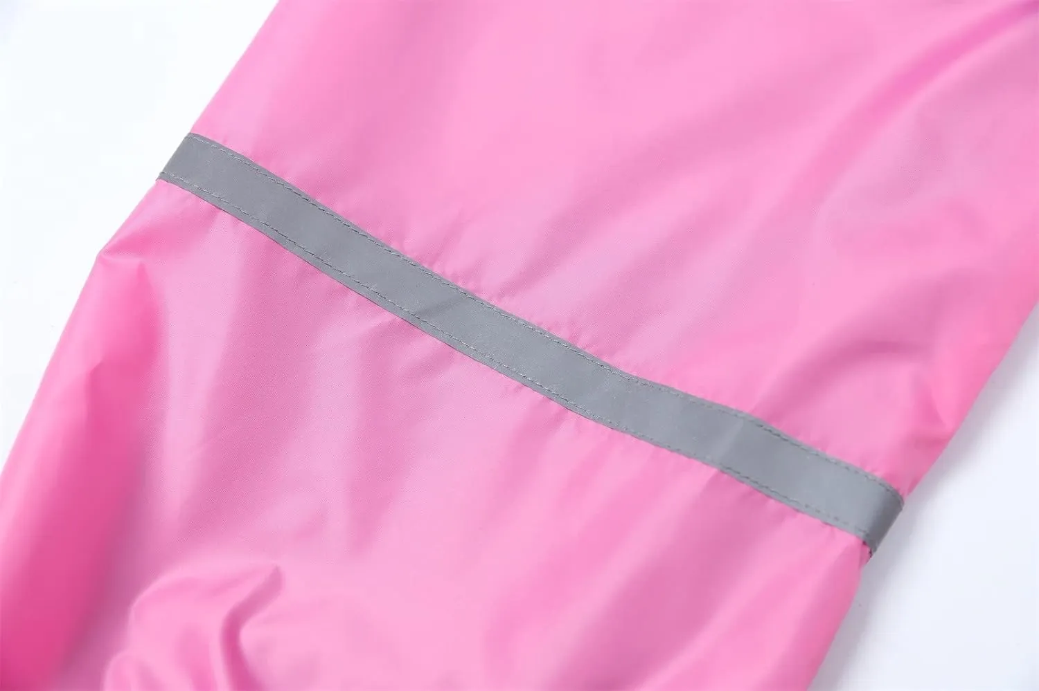 Kids Boys Girls Rain Pants Elastic Waist Mudproof Lightweight Adjustable Shoulder Straps Reflective Strips