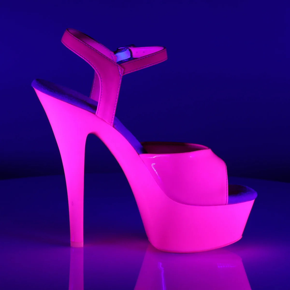 KISS-209UV Pleaser Neon H. Pink Sexy Platform Shoes (Pole Dancing Heels)